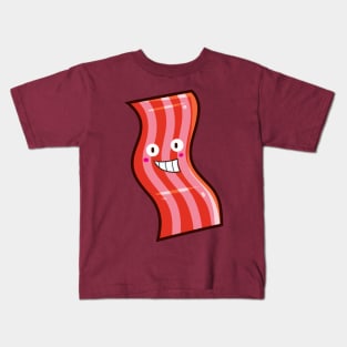 Cute bacon smiling happily Kids T-Shirt